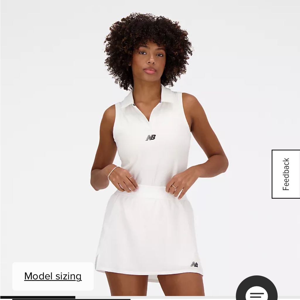 New Balance White Tournament Tank And Skort